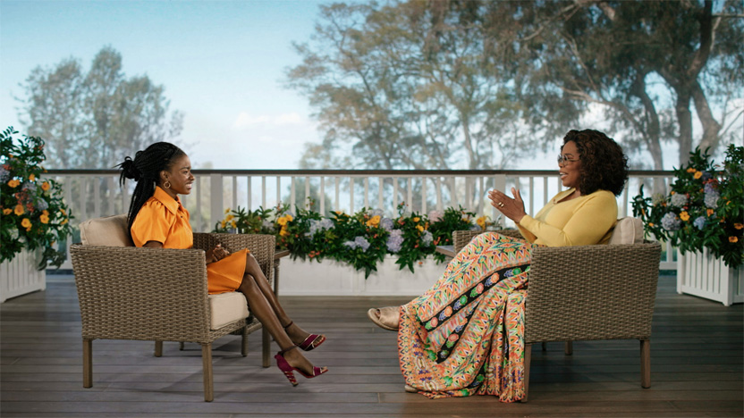 Amanda Gorman y Oprah Winfrey.